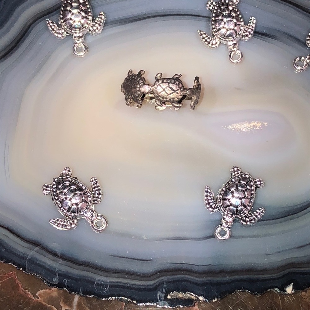 Silver Turtle Ring - image 1